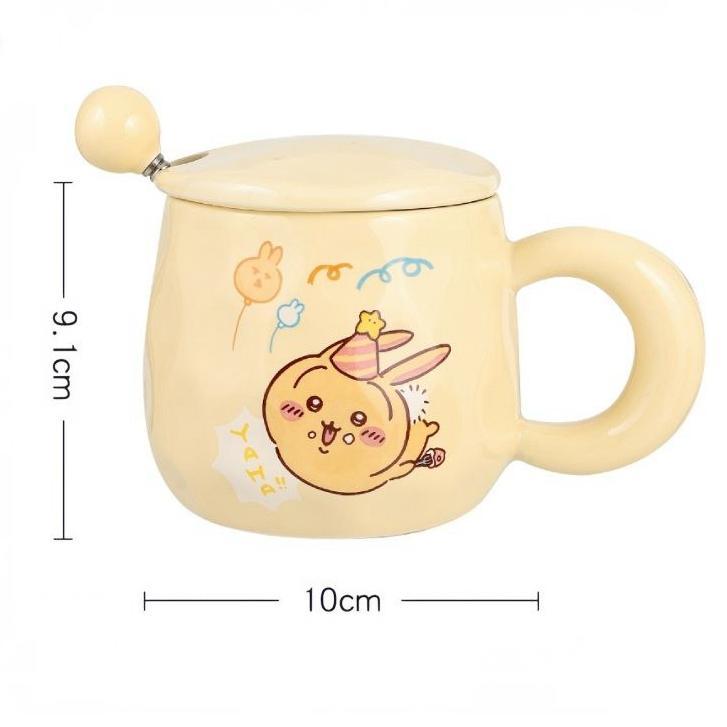ちいかわ カップ 3点セット 蓋つき マグカップ ハチワレ うさぎ 450ml