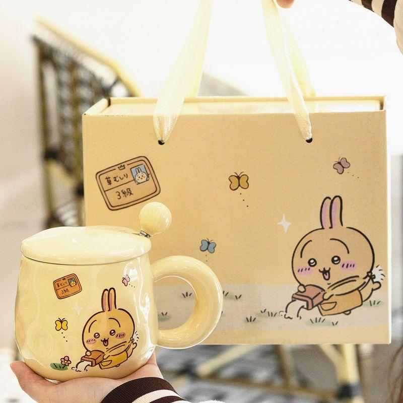 ちいかわ カップ 3点セット 蓋つき マグカップ ハチワレ うさぎ 450ml