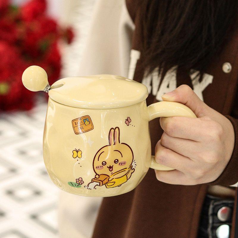 ちいかわ カップ 3点セット 蓋つき マグカップ ハチワレ うさぎ 450ml