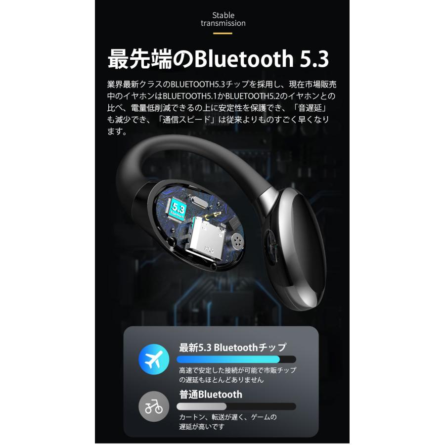 Bluetooth イヤホン ワイヤレスイヤホン 片耳 超軽量 耳掛け型 防水