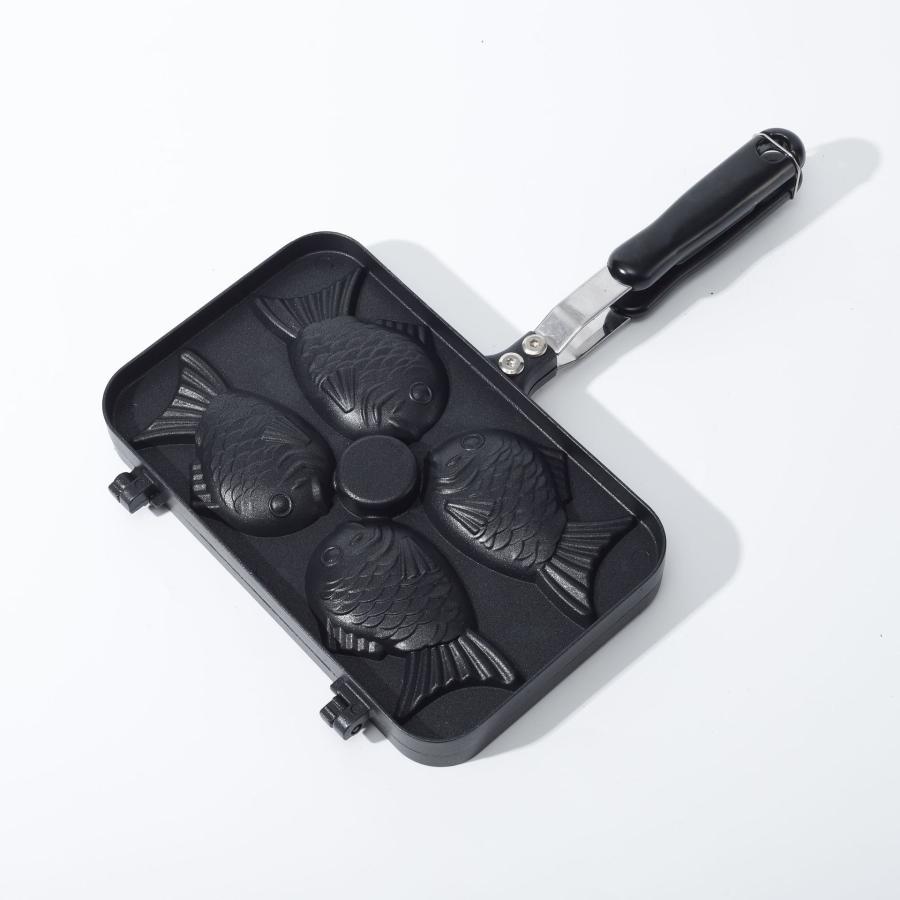 たいやき器 直火 鯛焼き器 たい焼きメーカー ガス火 4個 家庭用 手作り