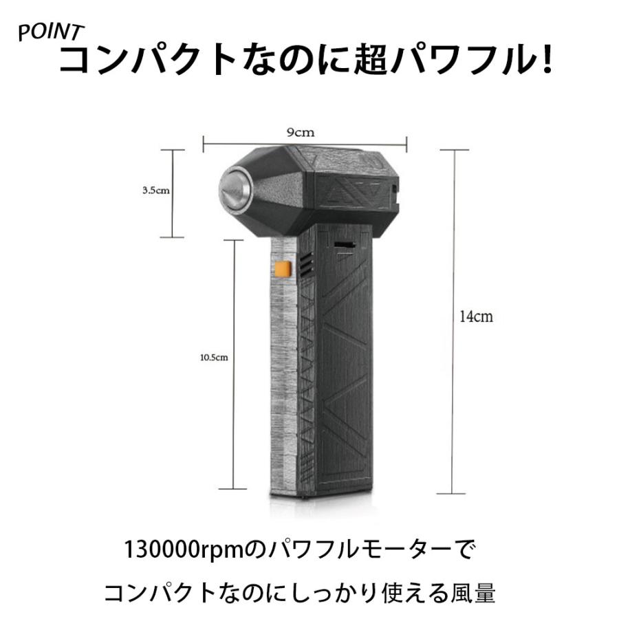 電動エアダスター 充電式 強力 USB 小型 ミニジェットファン ハイ