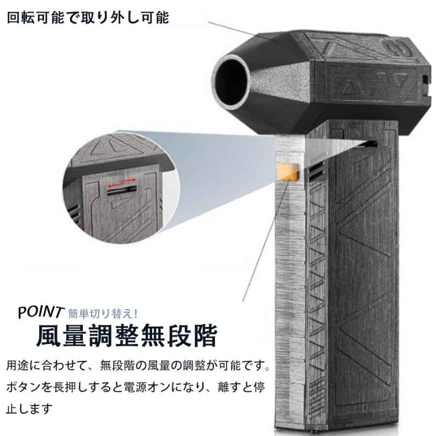 電動エアダスター 充電式 強力 USB 小型 ミニジェットファン ハイ