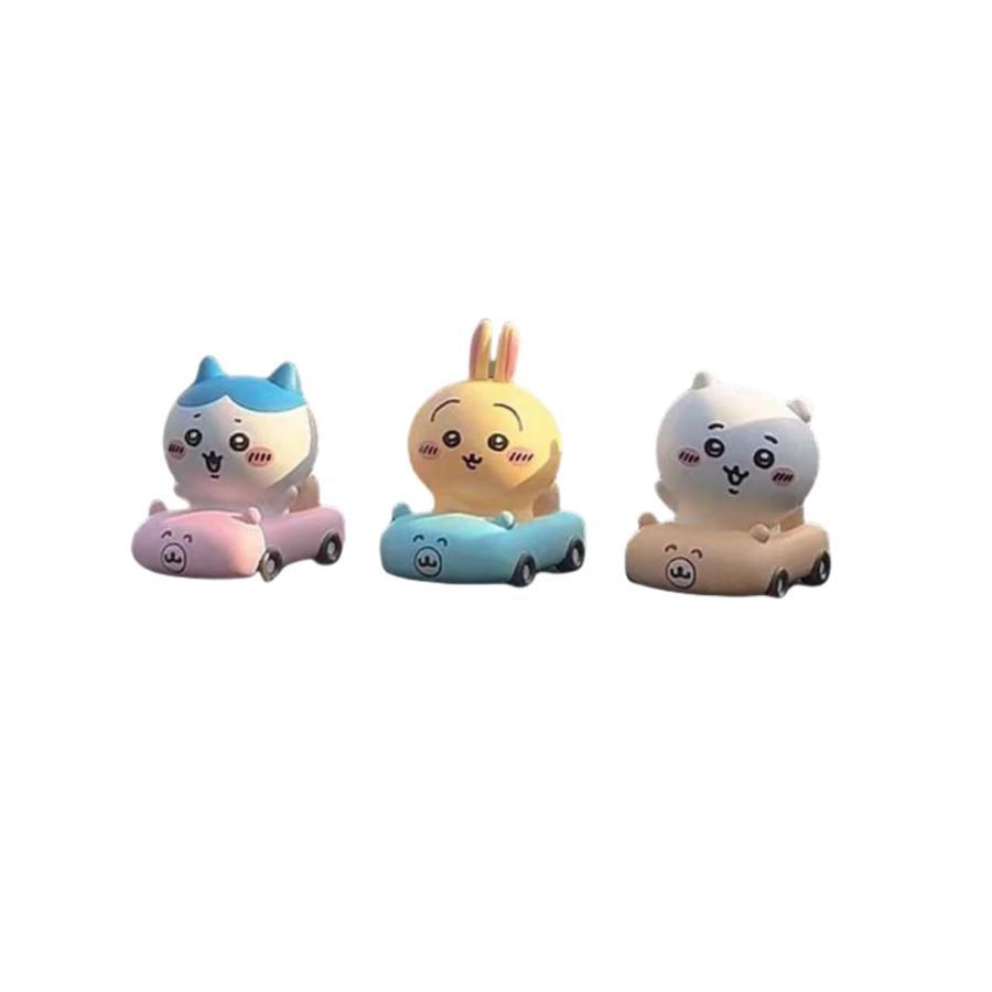 ちいかわ　ハチワレ　カー用品　セット 3個セット ちいかわ 置物 車 飾り 車の飾り物 車内 装飾 うさぎ