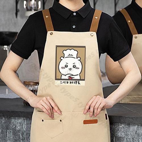 エプロン ちいかわ カフェエプロン 首掛け ポケット付きchiikawa H型