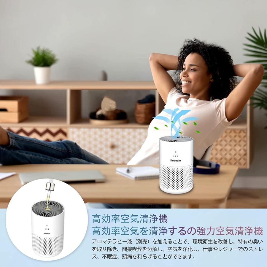 ❤️空気清浄機 花粉　消臭 1台3役 小型軽量 静音 たばこ臭　2台売り 空気清浄機 【一台三役】花粉 ホコリ除去 除菌 脱臭 15畳対応