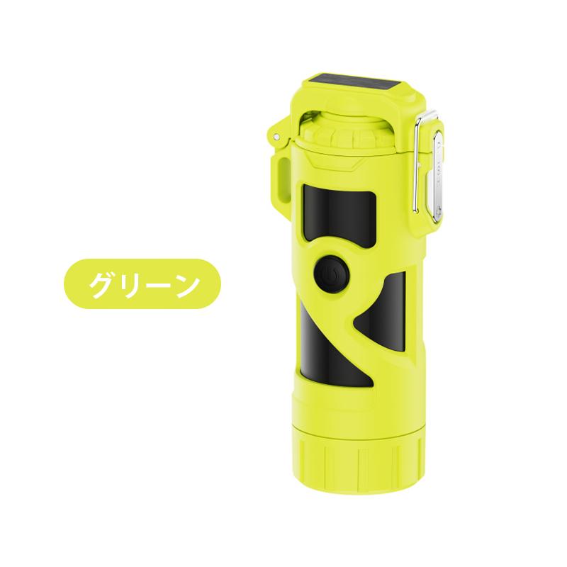 電子ライター　多機能　LED懐中電灯　USB充電式 多機能 電子ライター ライター 懐中電灯 usb IP65防水 アウトドア 照明