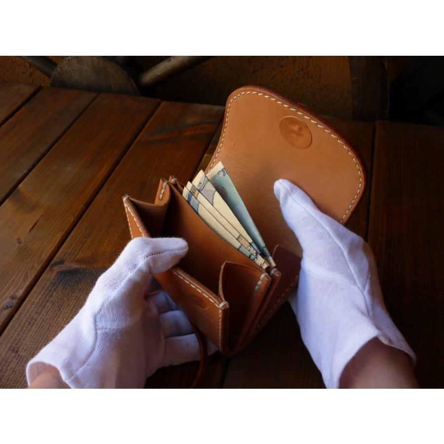 サドルレザー コンパクトウォレット (シルバー925コンチョ