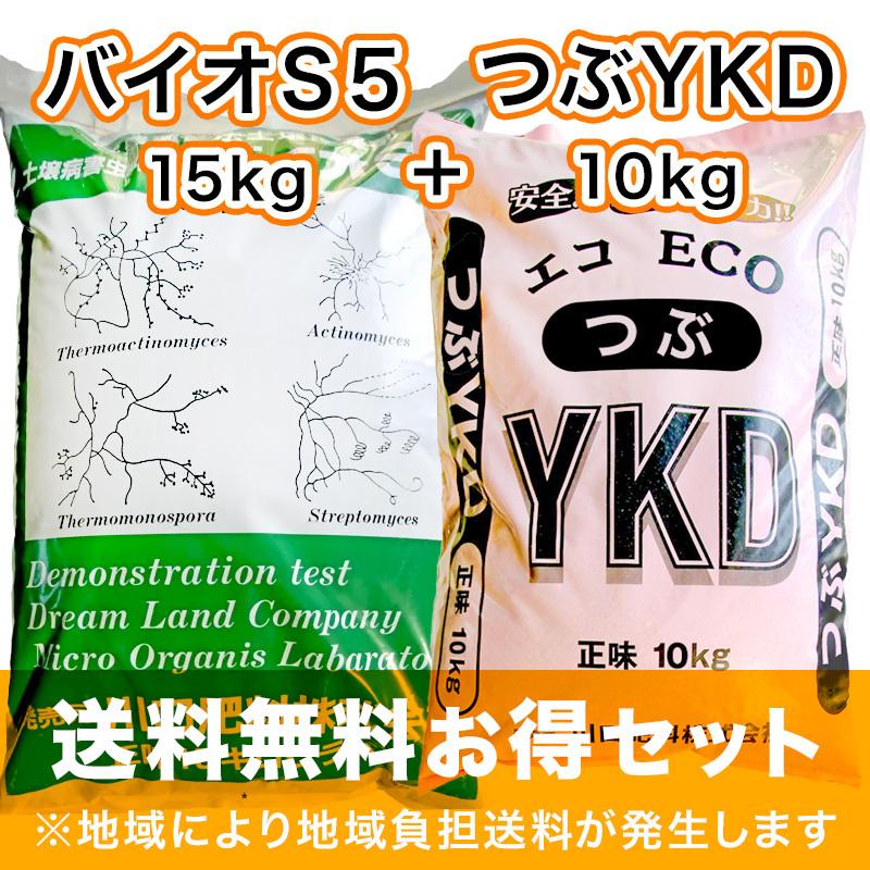 基本送料無料　YKD＆バイオＳ５セット 　２５ｋｇ