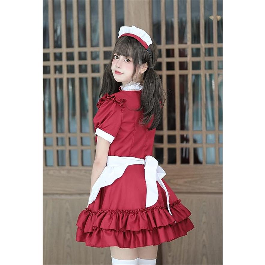 メイド服 コスプレ コンカフェ メイド ショート丈 可愛いリボン メイドコスチューム ハロウィン仮装 レディース ハロウィンメイド イベント パーティー 送料無料｜kawabasyoten｜19