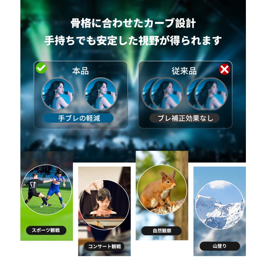 双眼鏡 10倍 ライブ用 コンサート 防振双眼鏡 推し活 オペラグラス
