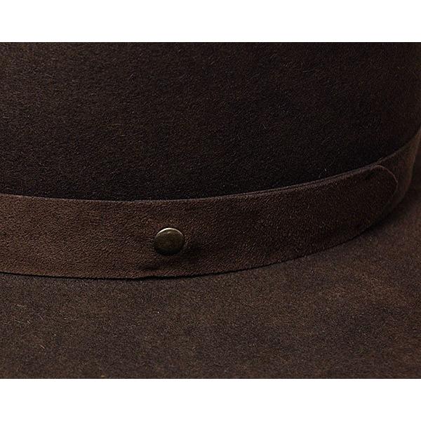 帽子 Kohsuke Inaba ファーフエルト中折れ帽 ダークブラウン ハット