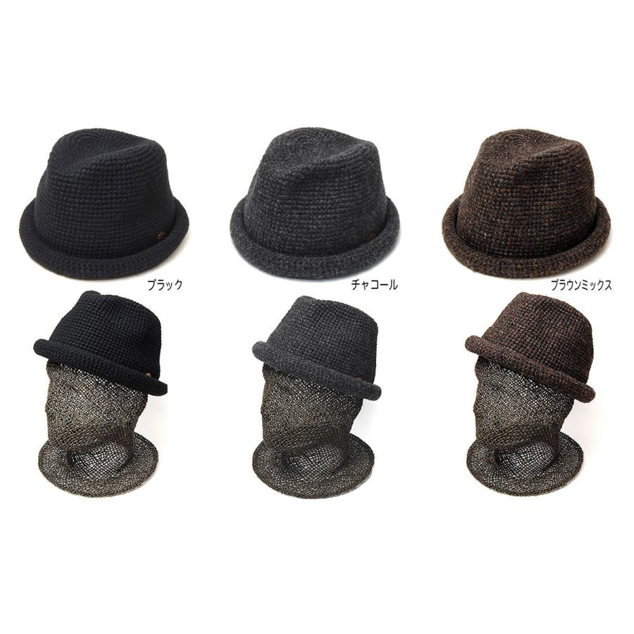 NOL（ノル） 帽子 細編みウール中折れ帽 ロール Island Hat ハット