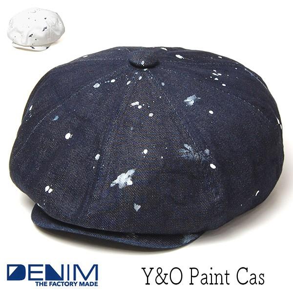 帽子 The Factory Made ザファクトリーメイド デニム8枚はぎハンチング Y O Paint Cas メンズ 春夏秋冬 オールシーズン キャスケット Basketball Mk