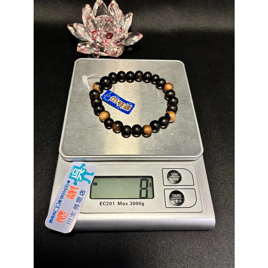 希少「黒柿/共仕立/10mm/8mm」/山田念珠堂 大阪/腕輪念珠/ブレスレット