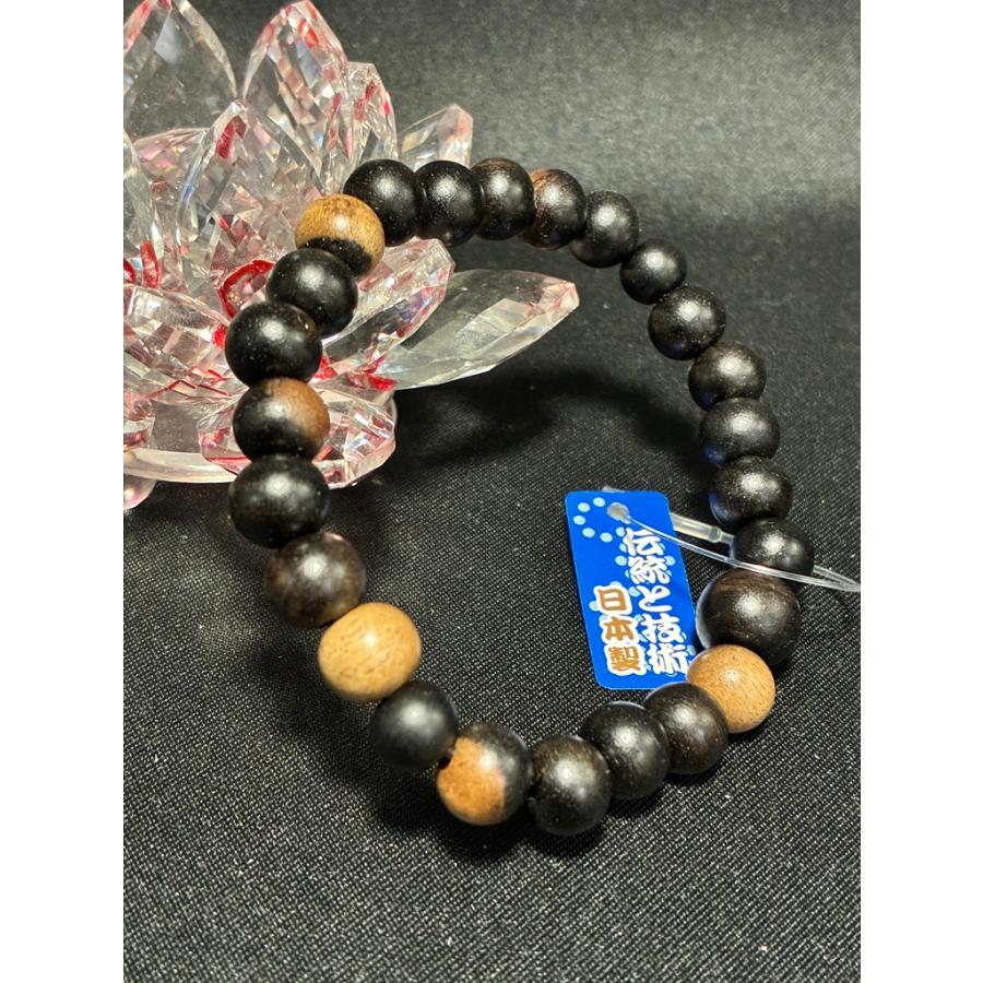希少「黒柿/共仕立/10mm/8mm」/山田念珠堂 大阪/腕輪念珠/ブレスレット