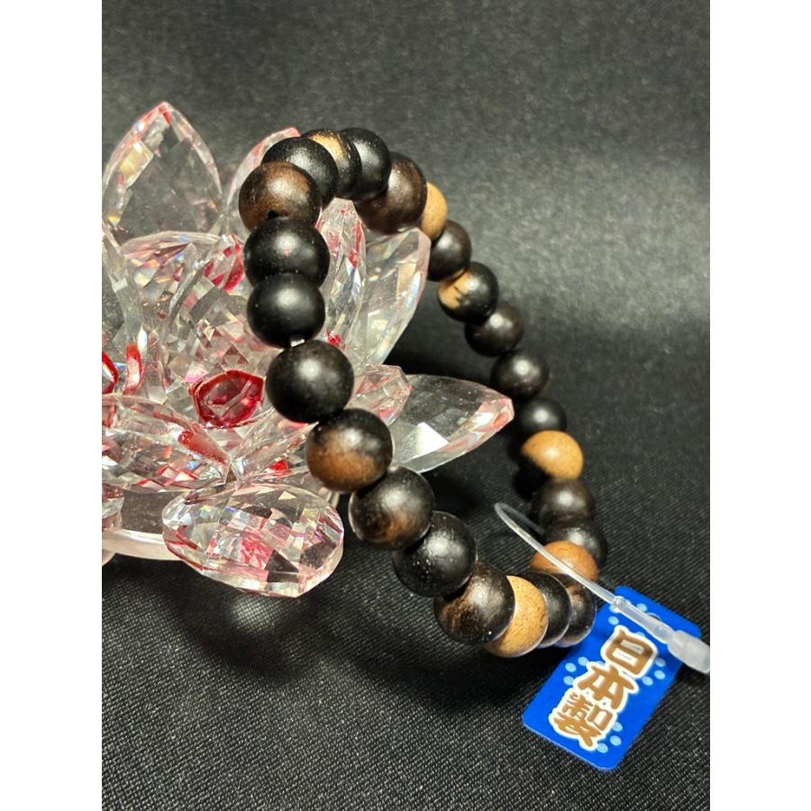 希少「黒柿/共仕立/10mm/8mm」/山田念珠堂 大阪/腕輪念珠/ブレスレット