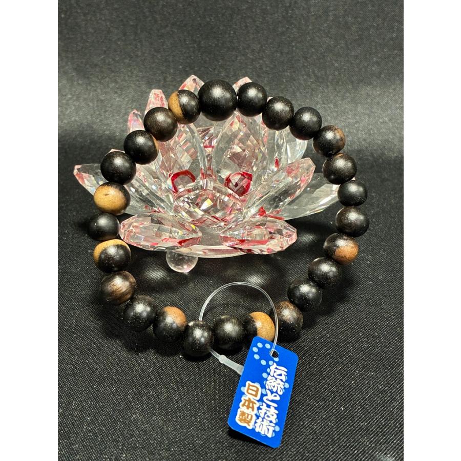 希少「黒柿/共仕立/10mm/8mm」/山田念珠堂 大阪/腕輪念珠/ブレスレット