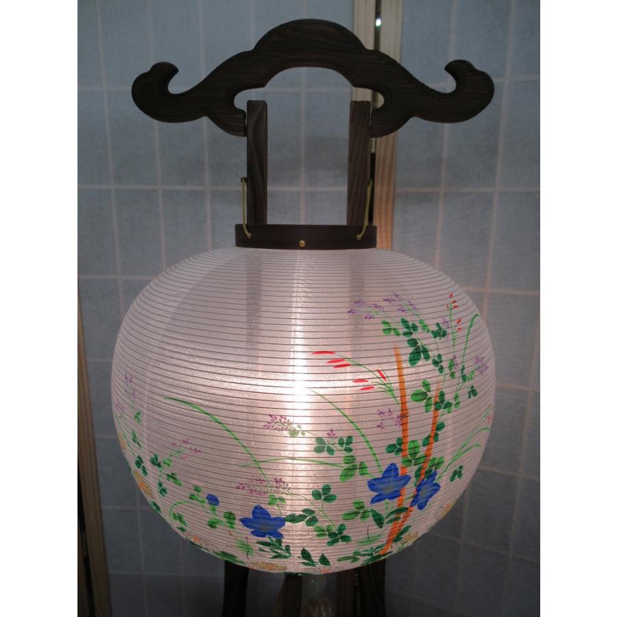 盆提灯「岐阜提灯/焼杉/12号/桔梗/絹一重絵/1個」伝統的工芸品 盆提灯「岐阜提灯/焼杉/12号/桔梗/絹一重絵/1個」伝統的工芸品