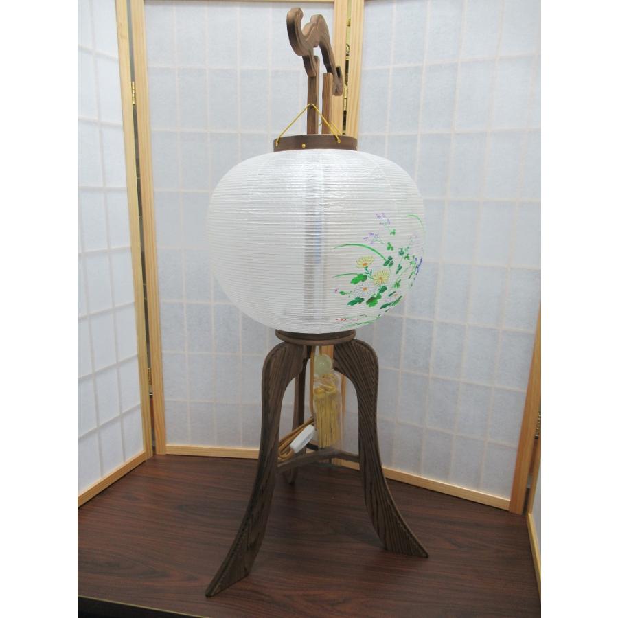 盆提灯「岐阜提灯/焼杉/12号/桔梗/絹一重絵/1個」伝統的工芸品 盆提灯「岐阜提灯/焼杉/12号/桔梗/絹一重絵/1個」伝統的工芸品