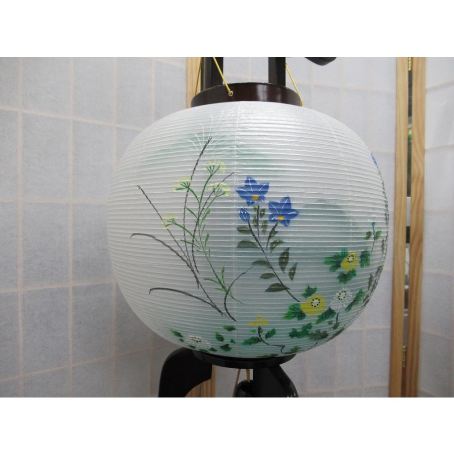 盆提灯「盆提灯/11号/桔梗山水/絹二重絵/1個/マグネット式」伝統 盆提灯「盆提灯/11号/桔梗山水/絹二重絵/1個/マグネット式」伝統