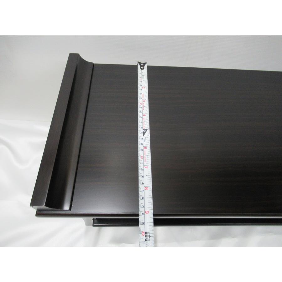 川本仏壇店「黒檀製 折畳み式 棚板付 経机 巾56cm/筆返し無垢/足 川本仏壇店「黒檀製 折畳み式 棚板付 経机 巾56cm/筆返し無垢/足