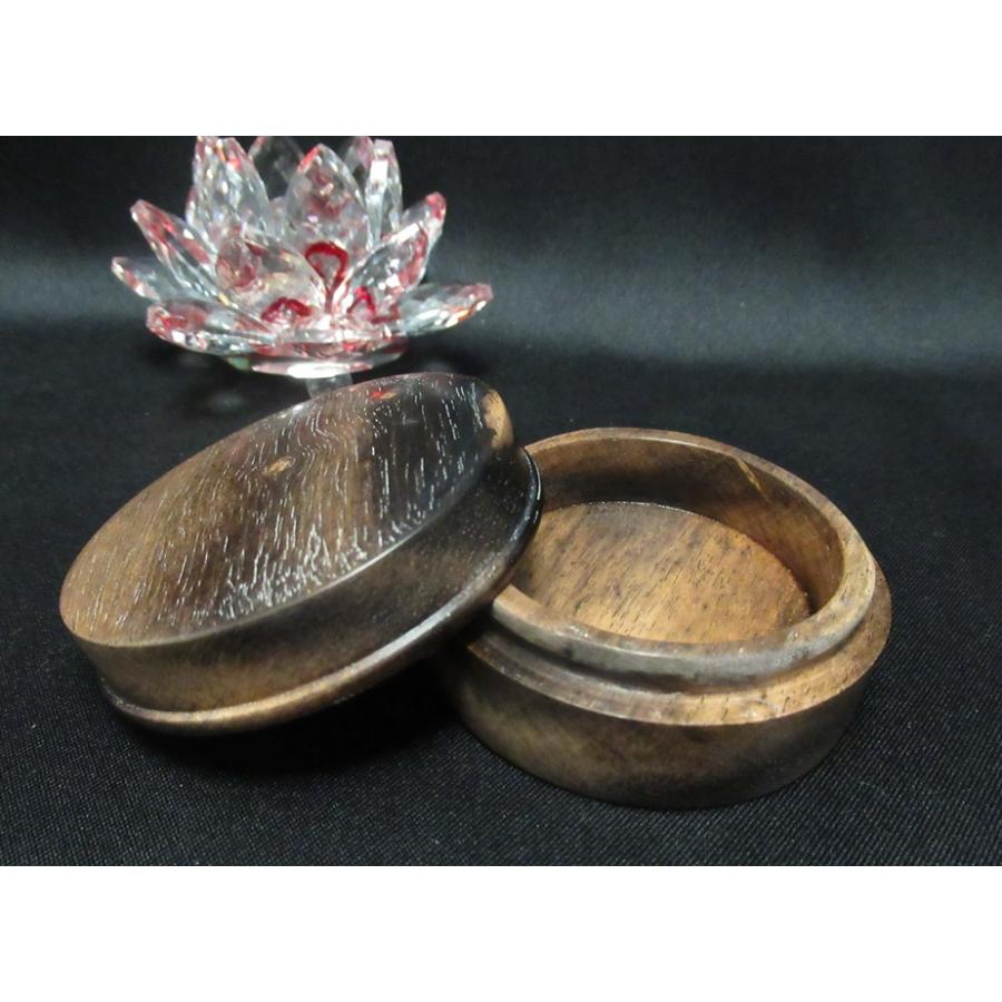 ルーツ 川本仏壇店「黒柿製/香合/2寸2分/ワンタッチ式」直径約 ルーツ 川本仏壇店「黒柿製/香合/2寸2分/ワンタッチ式」直径約
