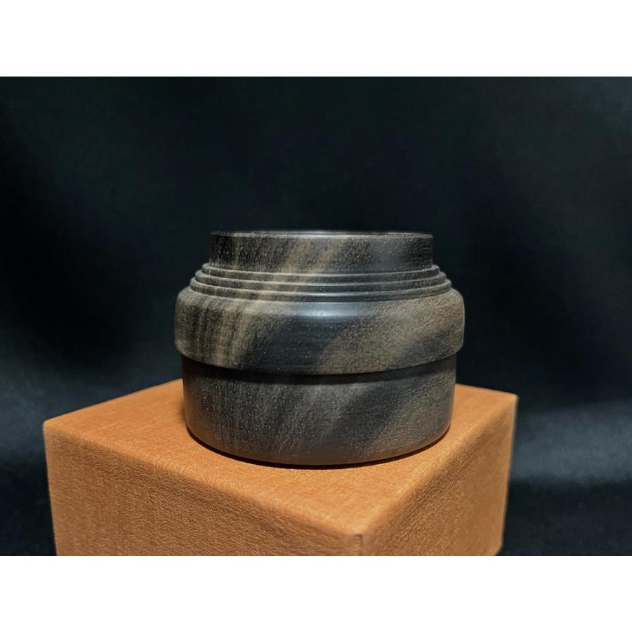 川本仏壇店「黒柿製/創作型 香合/2寸2分/ワンタッチ式」直径約6.7cm 紙箱入「0904220」/焼香/寺院仏具/川本仏_15