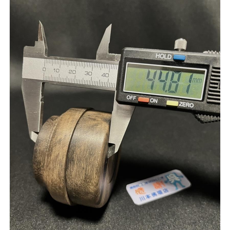 川本仏壇店「黒柿製/創作型 香合/2寸2分/ワンタッチ式」直径約6.7cm 紙箱入「0904220」/焼香/寺院仏具/川本仏_2