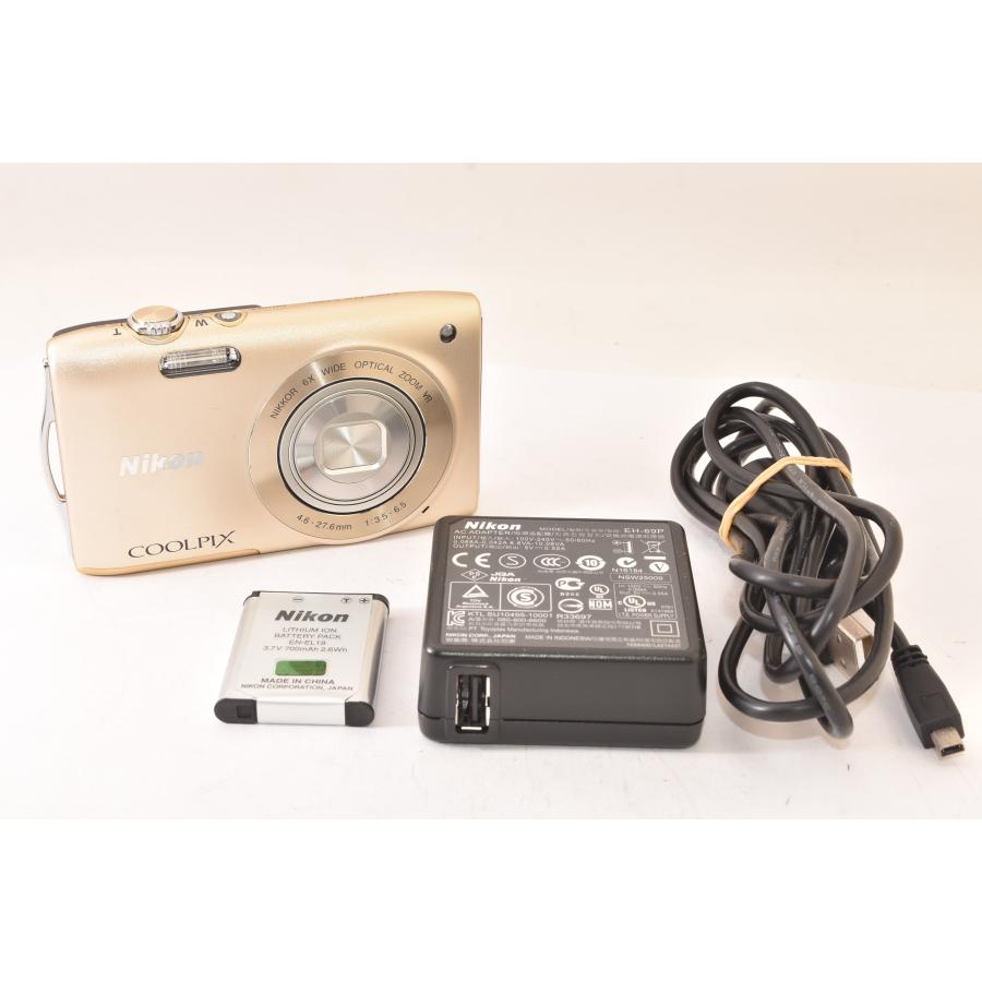 ☆極上品☆ Nikon ニコン COOLPIX S3300 スイートゴールド コンパクト