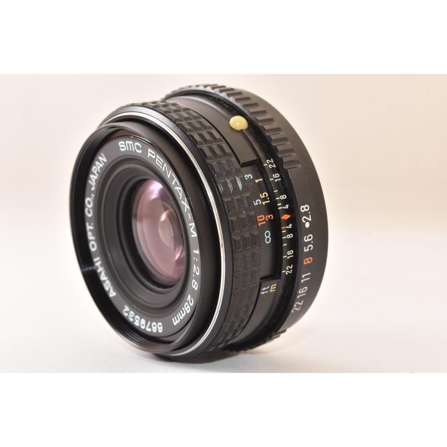 ペンタックス smc PENTAX-M 28mm F2.8 Kマウント 専用フード付き