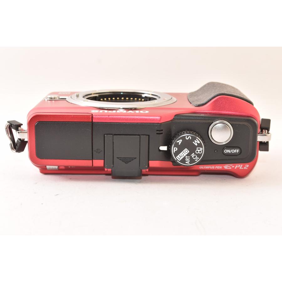 Olympus E-PL2 レッド 美品 正常動作品 ☆訳あり品☆ OLYMPUS オリンパス PEN E-PL2 ボディ レッド ショット数
