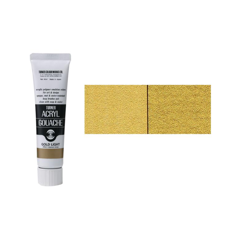 アクリルガッシュ ターナー メタリック 40ml 70-B ゴールドライト