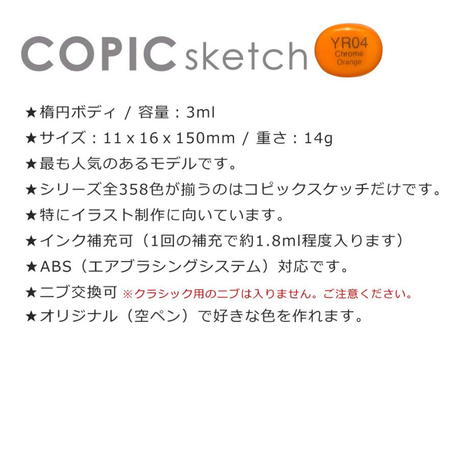 コピック（COPIC） コピックスケッチ ベーシック 36色 : カワチ画材