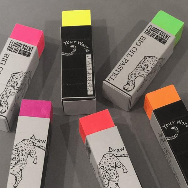 河内洋画材料店 BIGオイルパステル FLU-GREEN(蛍光色) : カワチ画材