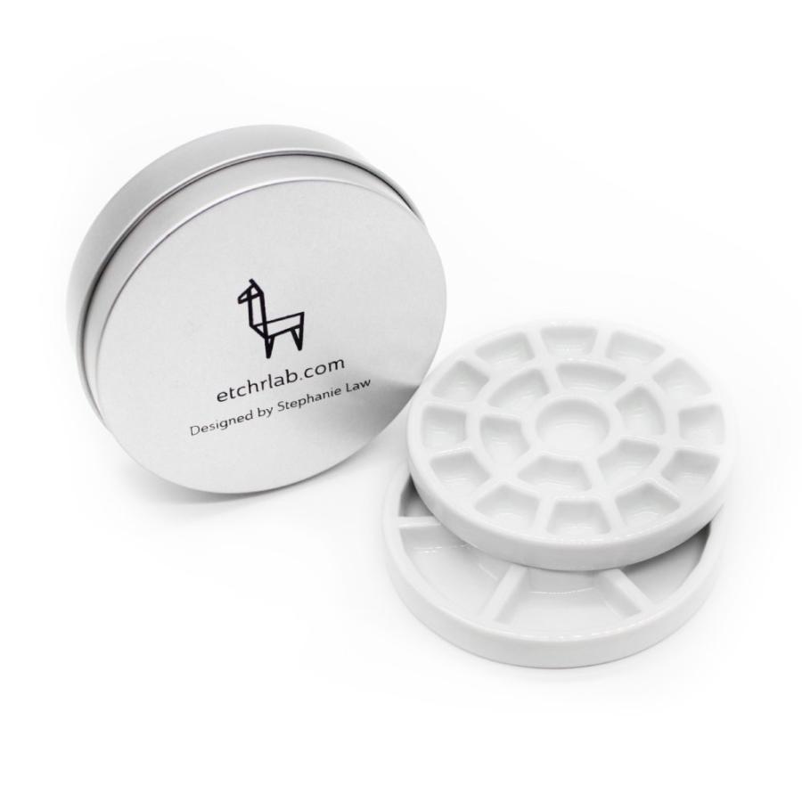 エッチャー　陶器　ミニパレット ホルベイン EtChr（エッチャー） ミニパレット 19仕切り（陶器製