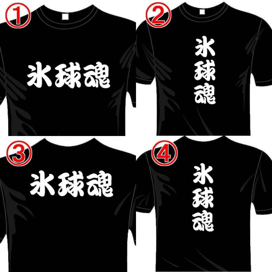 スポーツ 漢字 おもしろTシャツ (5×6色) (ドライ加工) 氷球魂 アイス