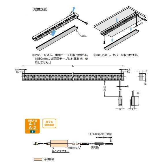 商品を売る LEDバーライト　LED-TOP-STICK-450-SL-NW