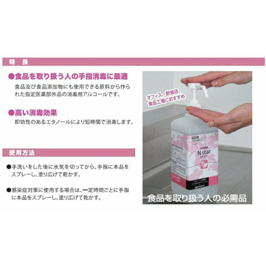 手指用アルコール　ニイタカ　エヌスター Nスター 1L 12本セットでお買い得 手指消毒用 ニイタカ 業務用