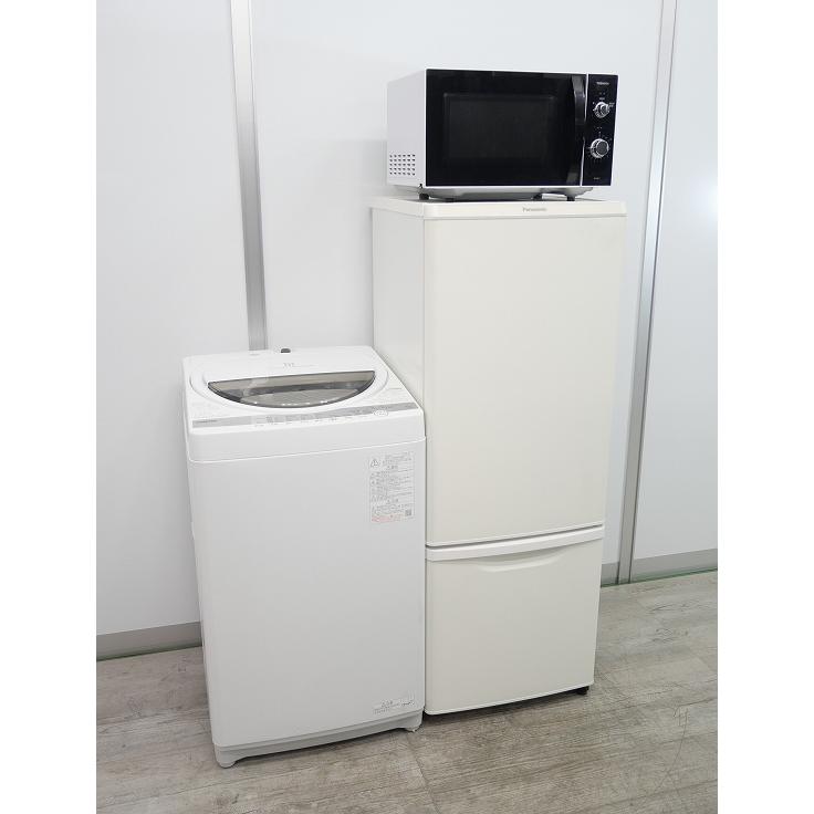 Panasonic製,東芝製/19年,21年式/146L,4.5kg/中古家電3点セット Panasonic製,東芝製/19年,21年式/146L,4.5kg/中古家電3点セット : 学生