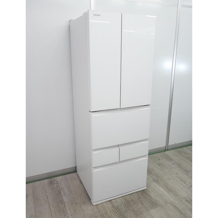 東芝製6ドア/2023年式/462L/ノンフロン冷蔵冷凍庫/GR-U460FK(EW