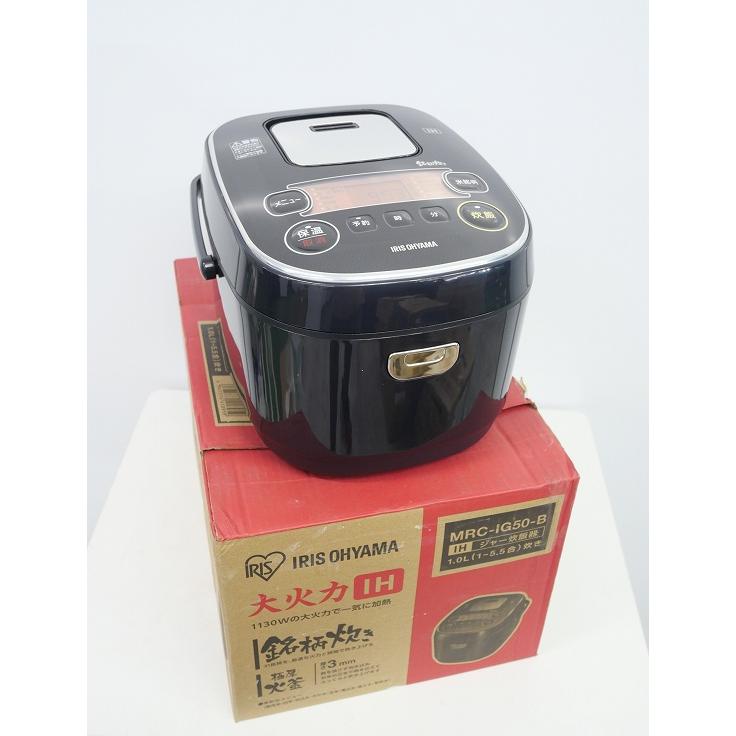 未使用品】アイリスオーヤマ製/1L 5.5合/IH炊飯器/MRC-IG50-B : 学生 