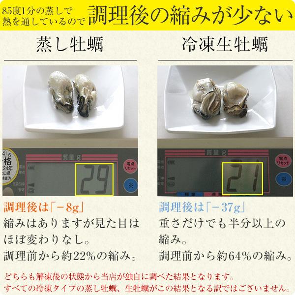 牡蠣 かき カキ 蒸し牡蠣 1kg 瀬戸内産 スチーム かき カキ 冷凍 送料無料｜kawaguchisuisan｜05