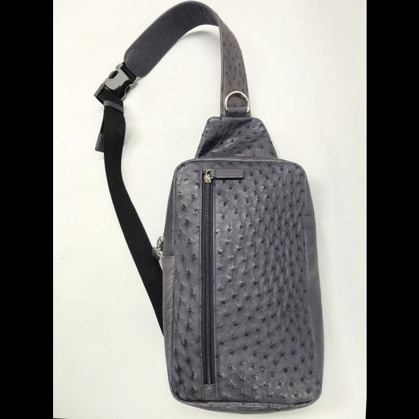 川彦 オーストリッチ メンズ ボディバッグ ネイビーブルー Ko1629n 川彦 通販 Yahoo ショッピング