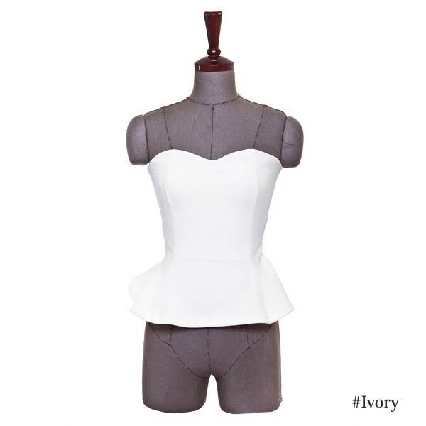 ベアトップ レディース トップス チューブトップ ビスチェ フリル