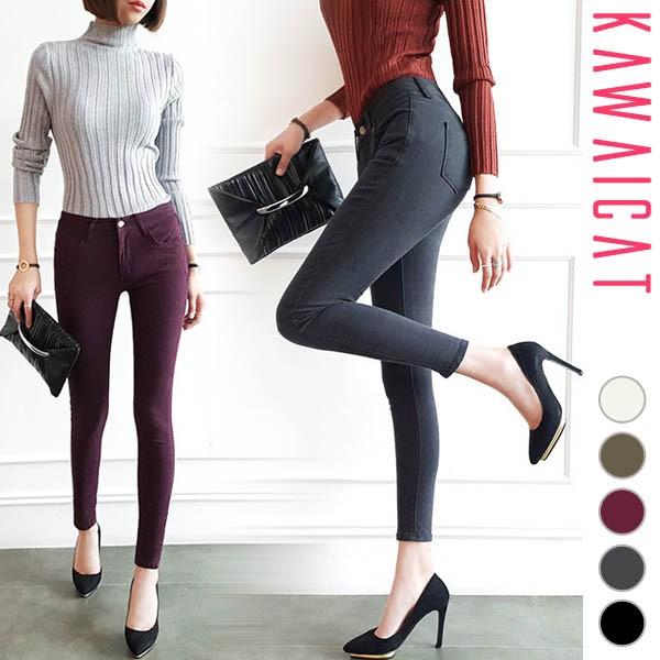 パンツ レディース ボトムス タイト スキニー シンプル ベーシック デイリー カジュアル 秋 冬 韓国 To 大感謝セール