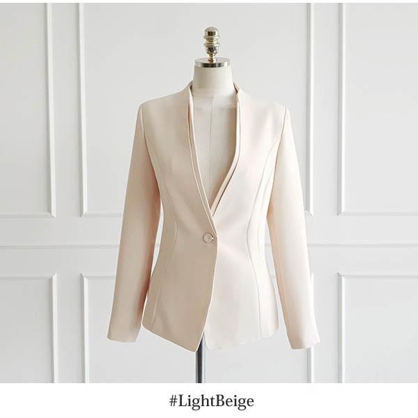 セットアップ レディース スーツ ジャケット ノーカラー スカート 膝丈  