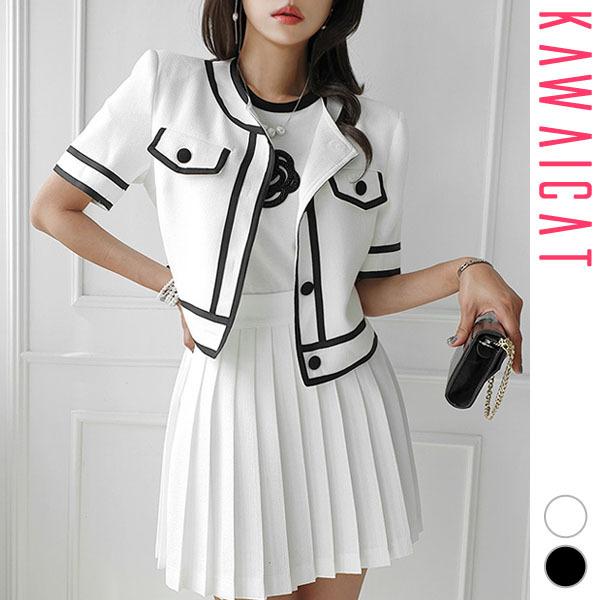 最安値挑戦 40代 30代 夏 春 カジュアル 上品 クロップ パイピング ショート丈 アウター 半袖 ノーカラー テーラードジャケット レディース ジャケット 50代 To 韓国 ノーカラージャケット カラー White Michiganestateplanning Com