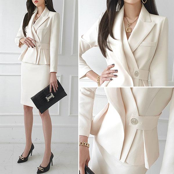 セットアップ レディース 長袖 スーツ テーラードジャケット アウター