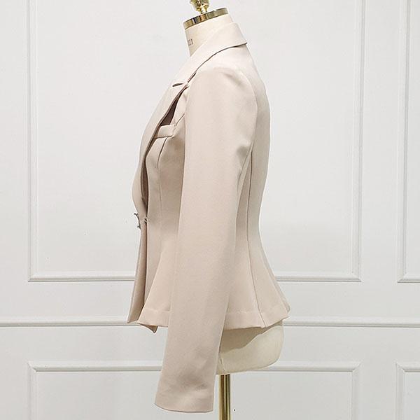 セットアップ レディース 長袖 スーツ ジャケット アウター タイト